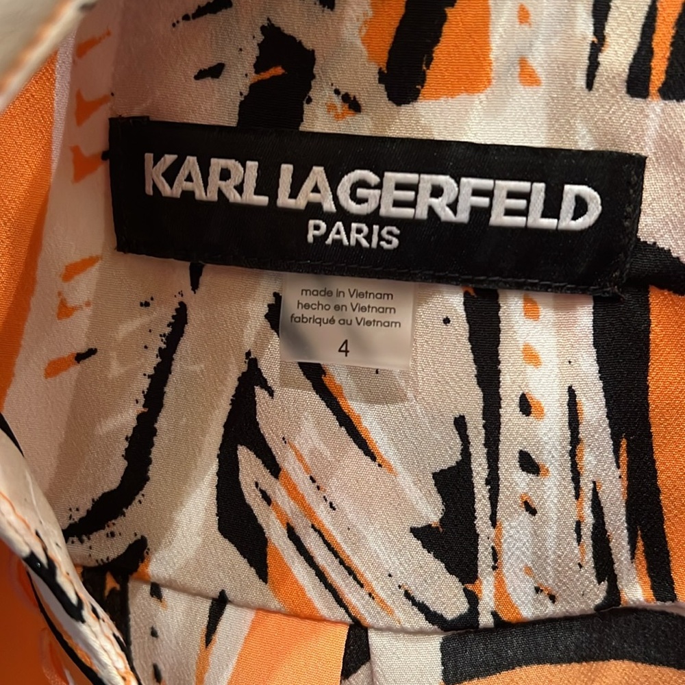 KARL LAGERFELD Belted A-line Dress - Picture 7 of 7
